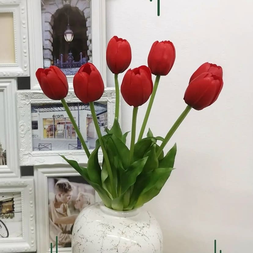Искусственные цветы в Саратове | Цветы искусственные «Тюльпаны», красные, букет