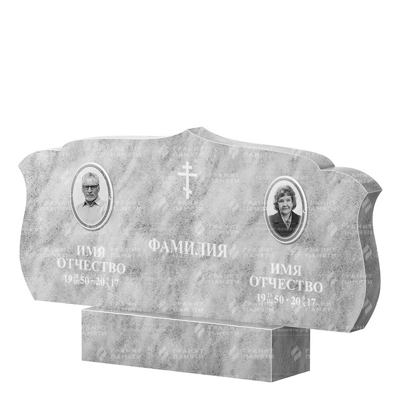 Памятники из мрамора в&nbsp;Саратове | Двойной мраморный памятник ФМ-130