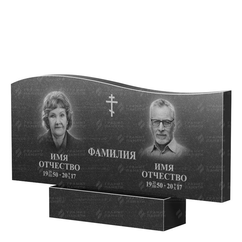 Памятники из гранита двойные в&nbsp;Саратове | Двойной гранитный памятник ФГ-255