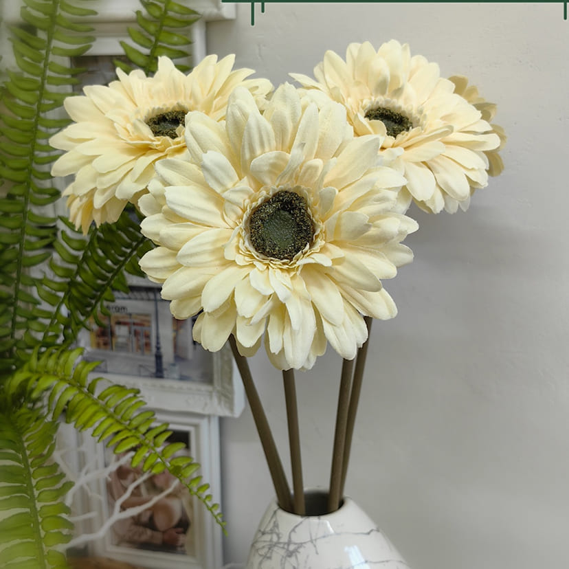 Искусственные цветы в Саратове | Цветок искусственный «Гербера», молочно-персиковая, одиночный