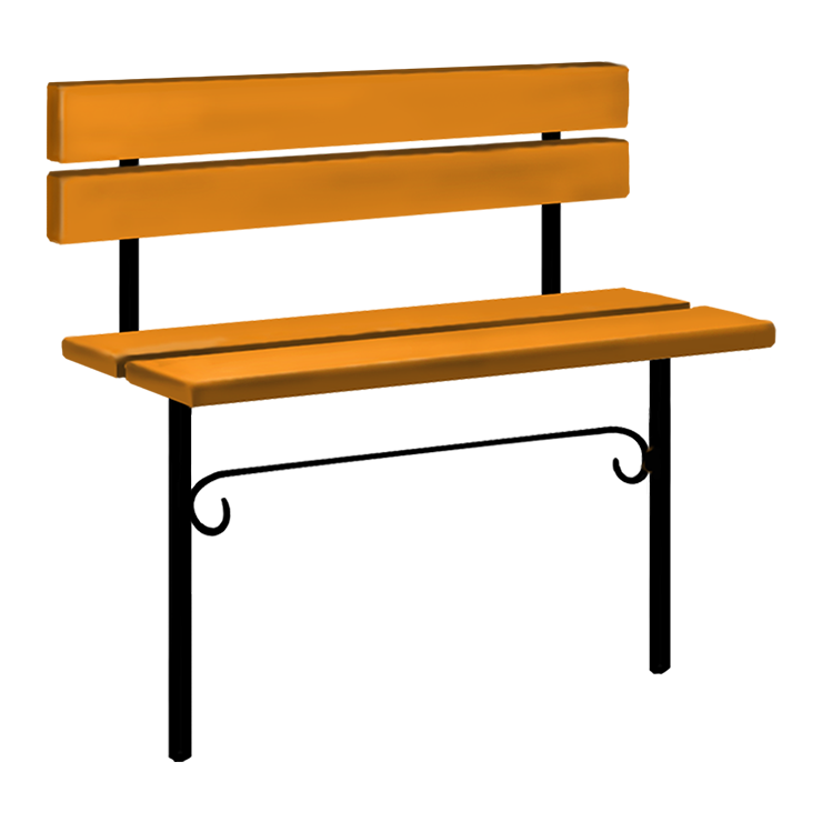 Металлические оградки, столы, скамейки в&nbsp;Саратове | Скамейка №4 со спинкой