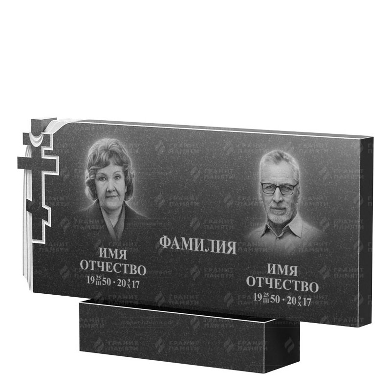 Памятники из гранита двойные в&nbsp;Саратове | Двойной гранитный памятник ФГ-139