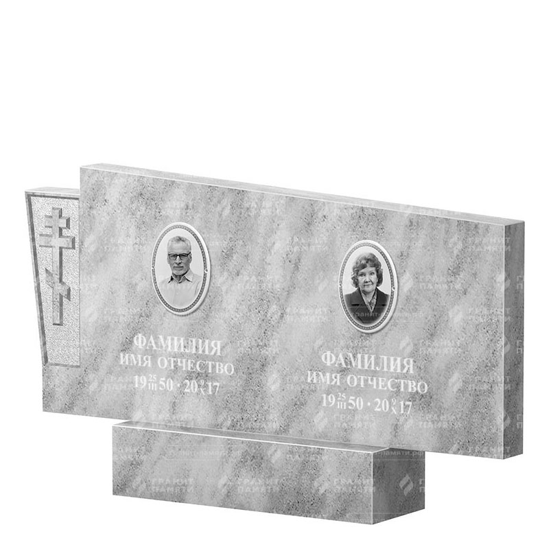 Памятники из мрамора в&nbsp;Саратове | Двойной мраморный памятник ФМ-137