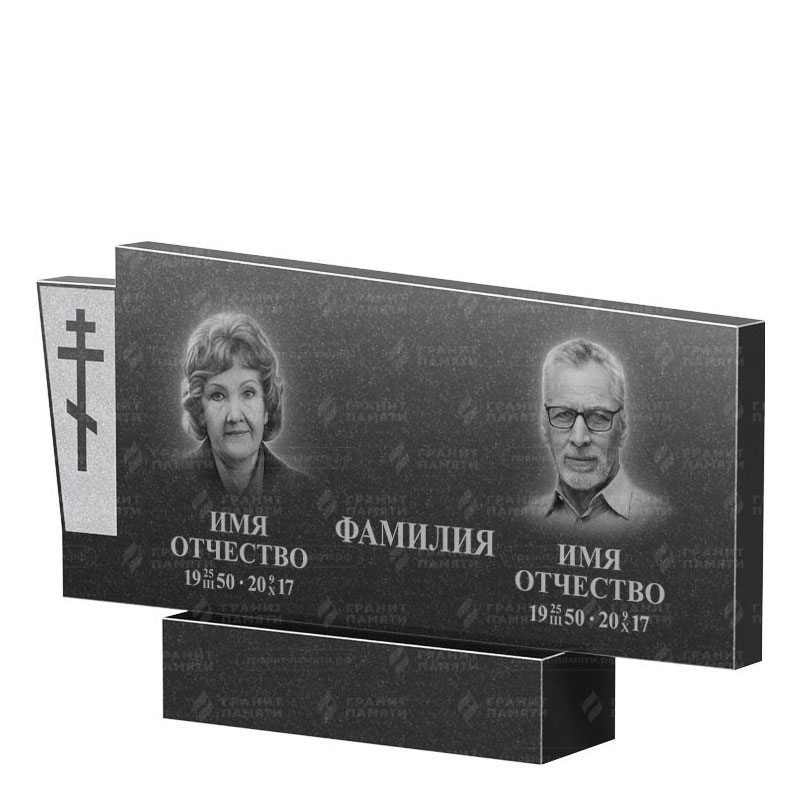 Памятники из гранита двойные в&nbsp;Саратове | Двойной гранитный памятник ФГ-137