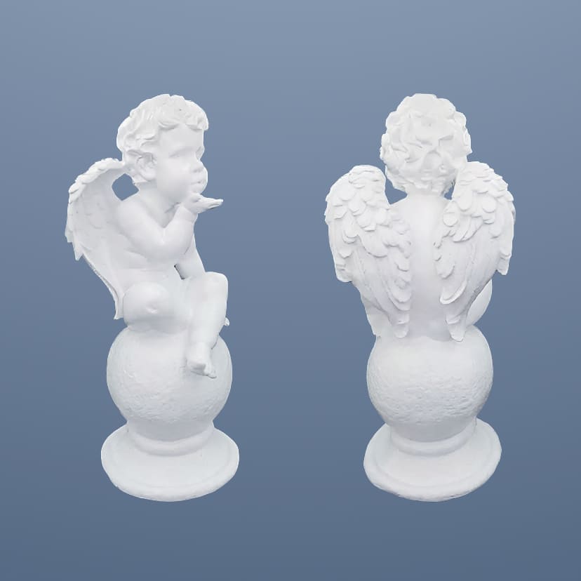 Скульптуры из искусственного мрамора в Саратове | Скульптура ангел на шаре №2