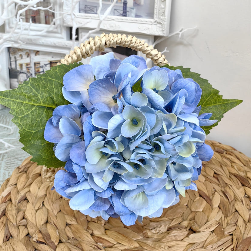 Искусственные цветы в Саратове | Цветок искусственный «Гортензия», голубая, одиночный