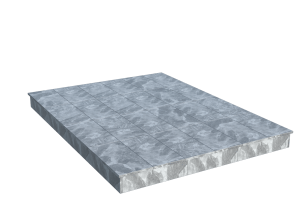 Площадки на могилу в&nbsp;Саратове | Площадка с вертикальной (15 см) мраморной облицовкой