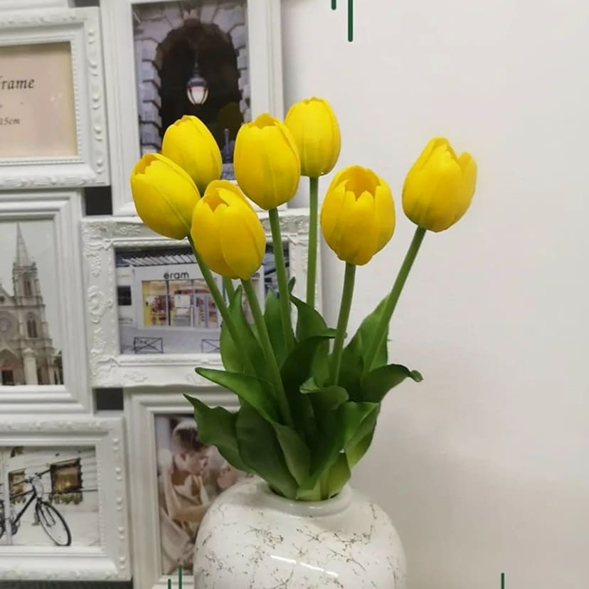 Искусственные цветы в Саратове | Цветы искусственные «Тюльпаны», желтые, букет