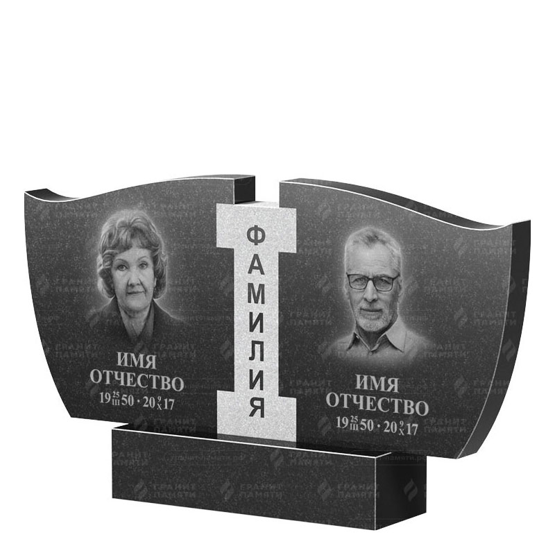 Памятники из гранита двойные в&nbsp;Саратове | Двойной гранитный памятник ФГ-138