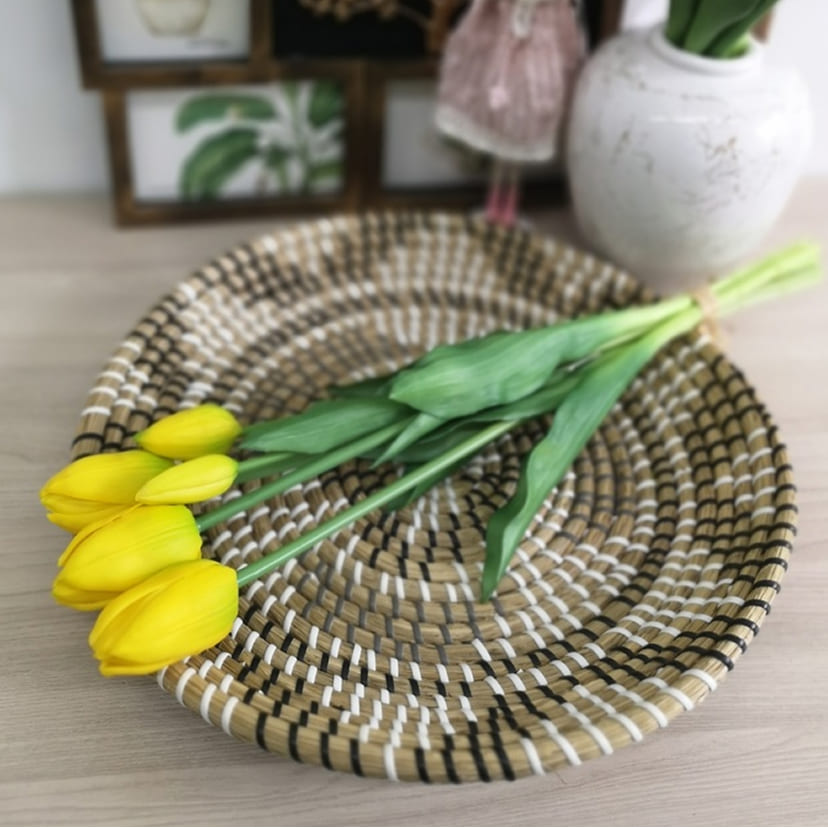 Искусственные цветы в Саратове | Цветы искусственные «Тюльпаны, бутоны», желтые, букет