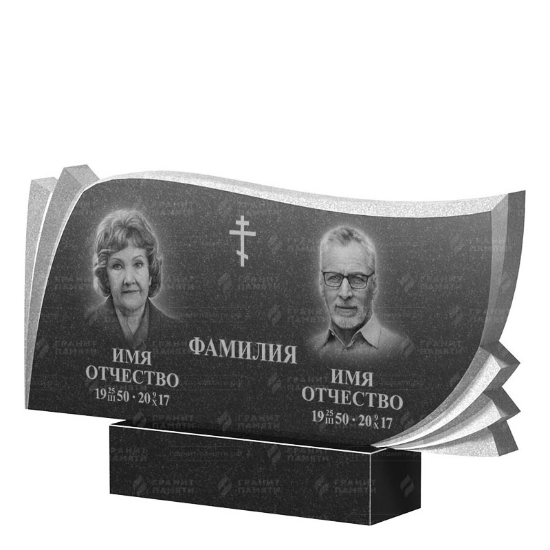 Гранитные памятники в&nbsp;Саратове | Двойной гранитный памятник ФГ-265