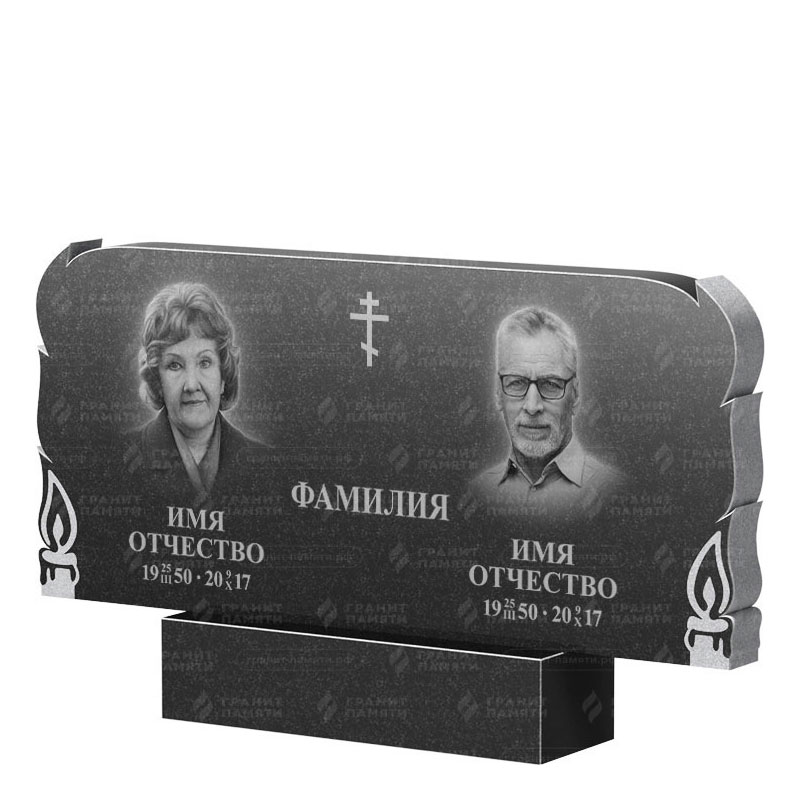 Памятники из гранита двойные в&nbsp;Саратове | Двойной гранитный памятник ФГ-133