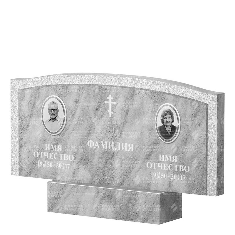 Памятники из мрамора в&nbsp;Саратове | Двойной мраморный памятник ФМ-131