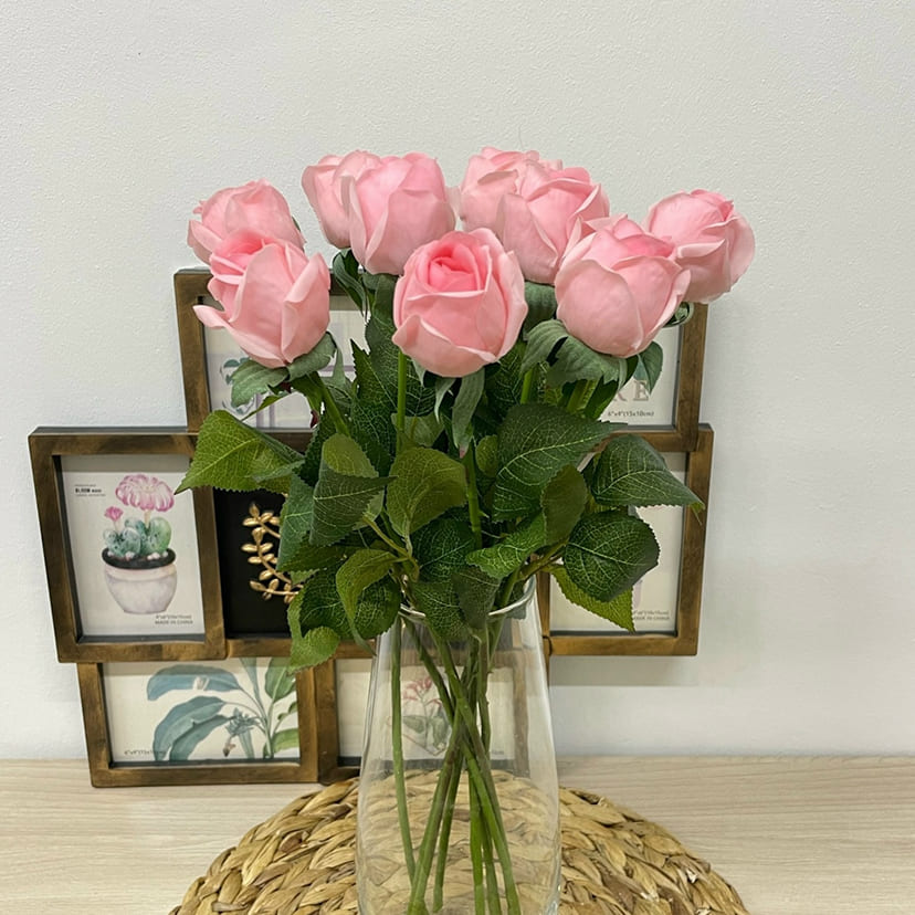 Искусственные цветы в Саратове | Цветок искусственный «Роза», нежно-розовая, одиночный