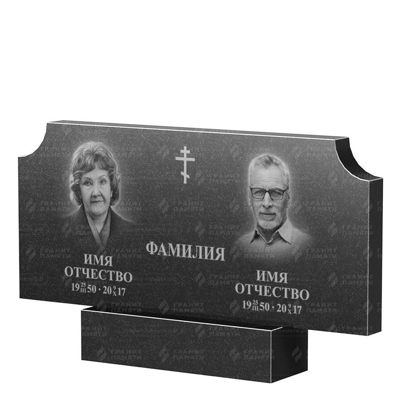 Памятники из гранита двойные в&nbsp;Саратове | Двойной гранитный памятник ФГ-253