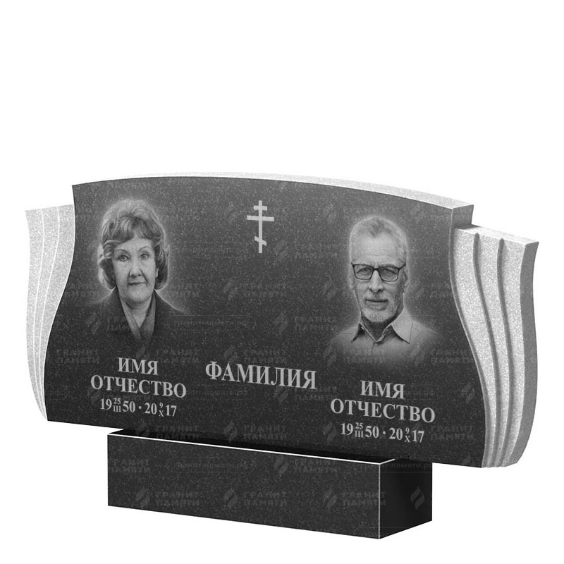 Гранитные памятники в&nbsp;Саратове | Двойной гранитный памятник ФГ-264