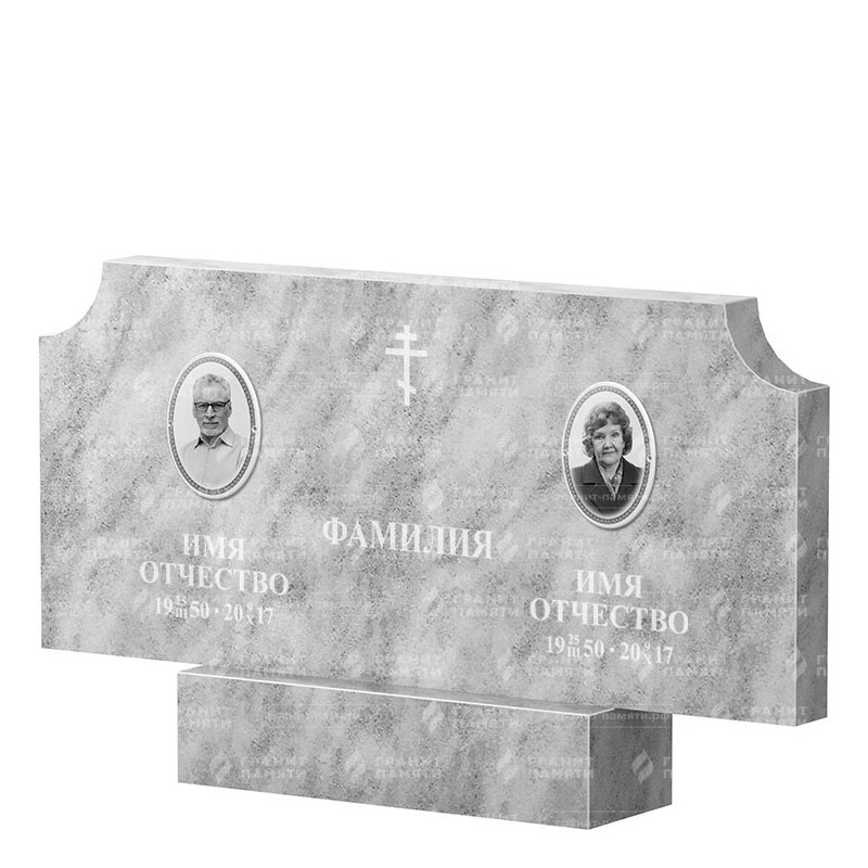 Памятники из мрамора в&nbsp;Саратове | Двойной мраморный памятник ФМ-253
