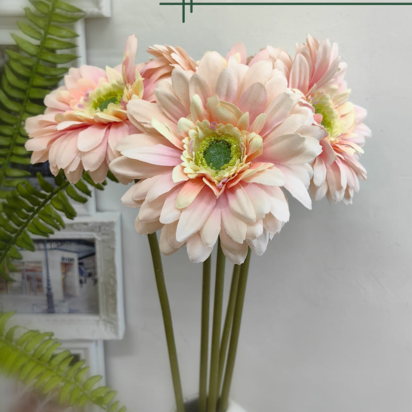 Искусственные цветы в Саратове | Цветок искусственный «Гербера», молочно-розовая, одиночный