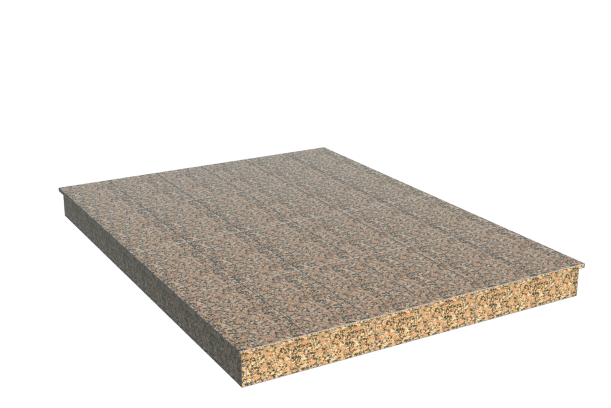 Площадки на могилу в&nbsp;Саратове | Площадка с вертикальной (15 см) облицовкой Южно-султаевским гранитом