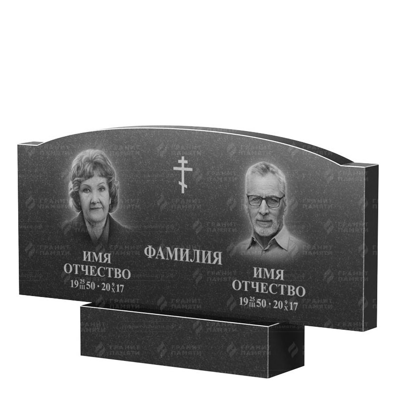 Гранитные памятники в&nbsp;Саратове | Двойной гранитный памятник ФГ-257