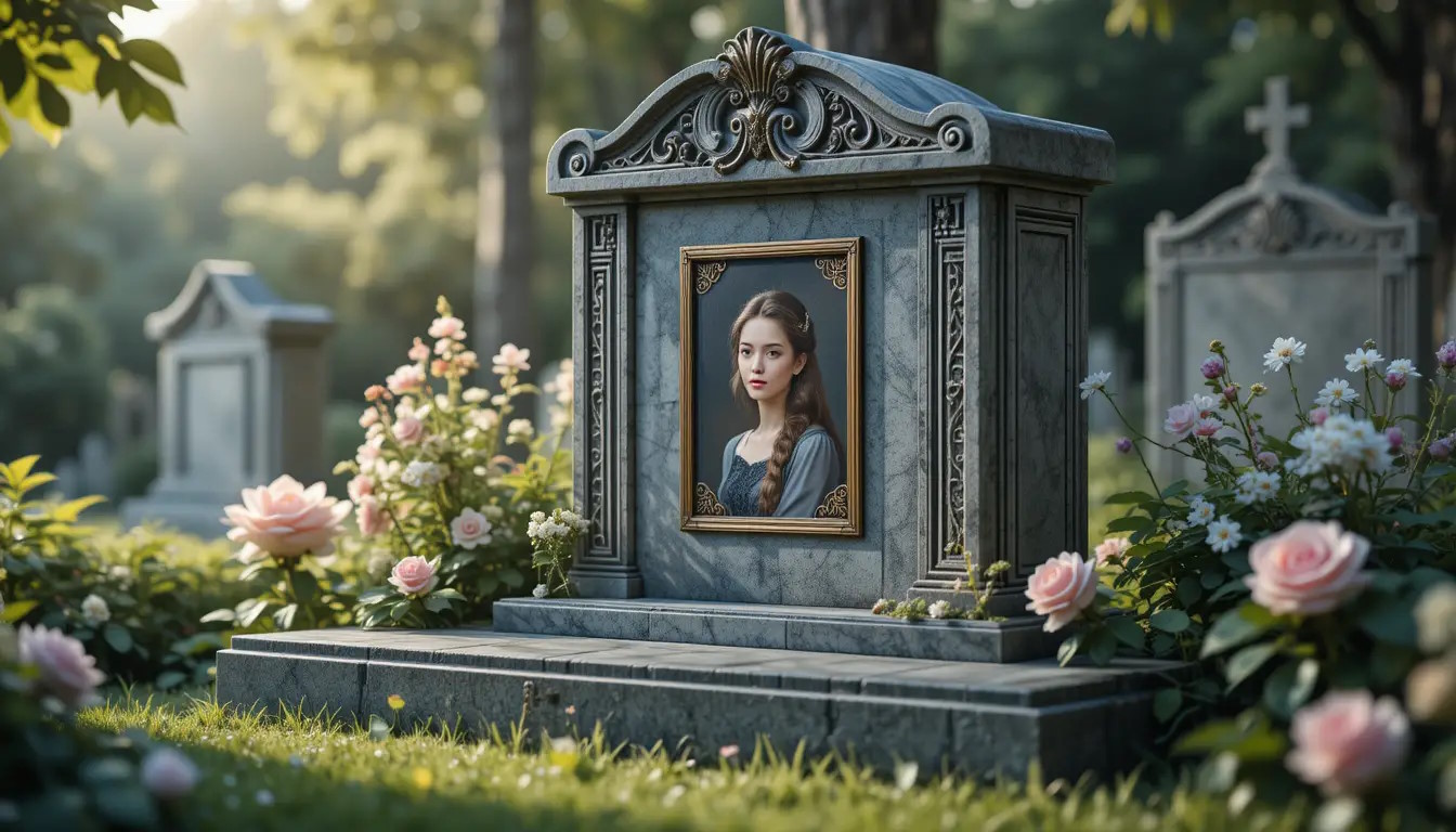 Фото на табличке на памятник: живое напоминание о близком