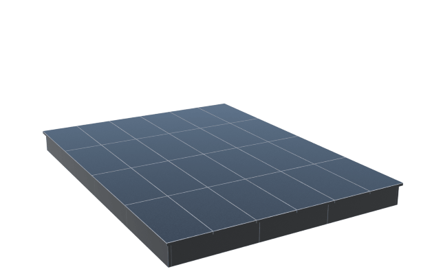Площадки на могилу в&nbsp;Саратове | Площадка с вертикальной (15 см) облицовкой гранитом Габбро