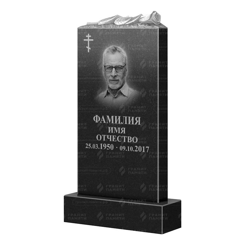 Памятники из гранита с цветами в&nbsp;Саратове | Гранитный памятник ФГ-105