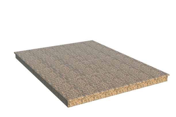 Площадки на могилу в&nbsp;Саратове | Площадка с вертикальной (10 см) облицовкой Южно-султаевским гранитом