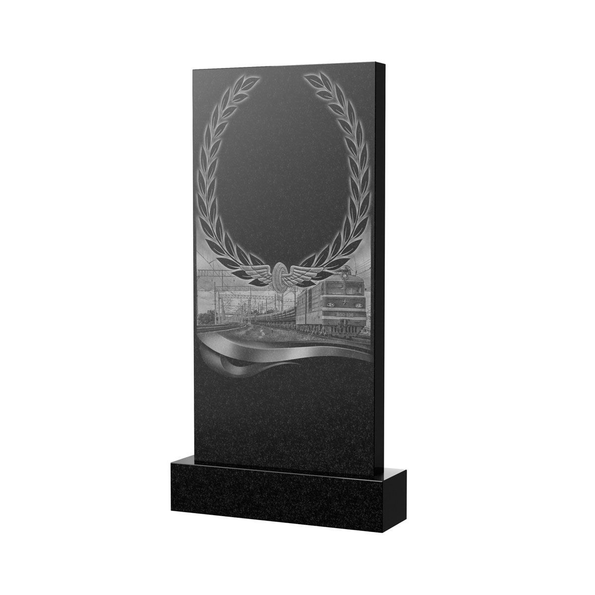 Художественное оформление памятника в&nbsp;Саратове | Художественное оформление на гранитную стелу, рисунок ВХО-054