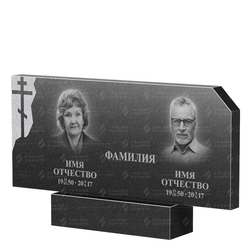 Памятники из гранита двойные в&nbsp;Саратове | Двойной гранитный памятник ФГ-134