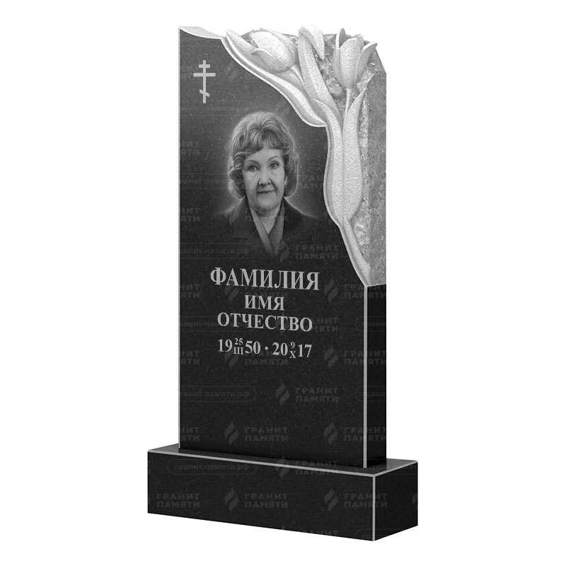 Памятники из гранита с цветами в&nbsp;Саратове | Гранитный памятник ФГ-113